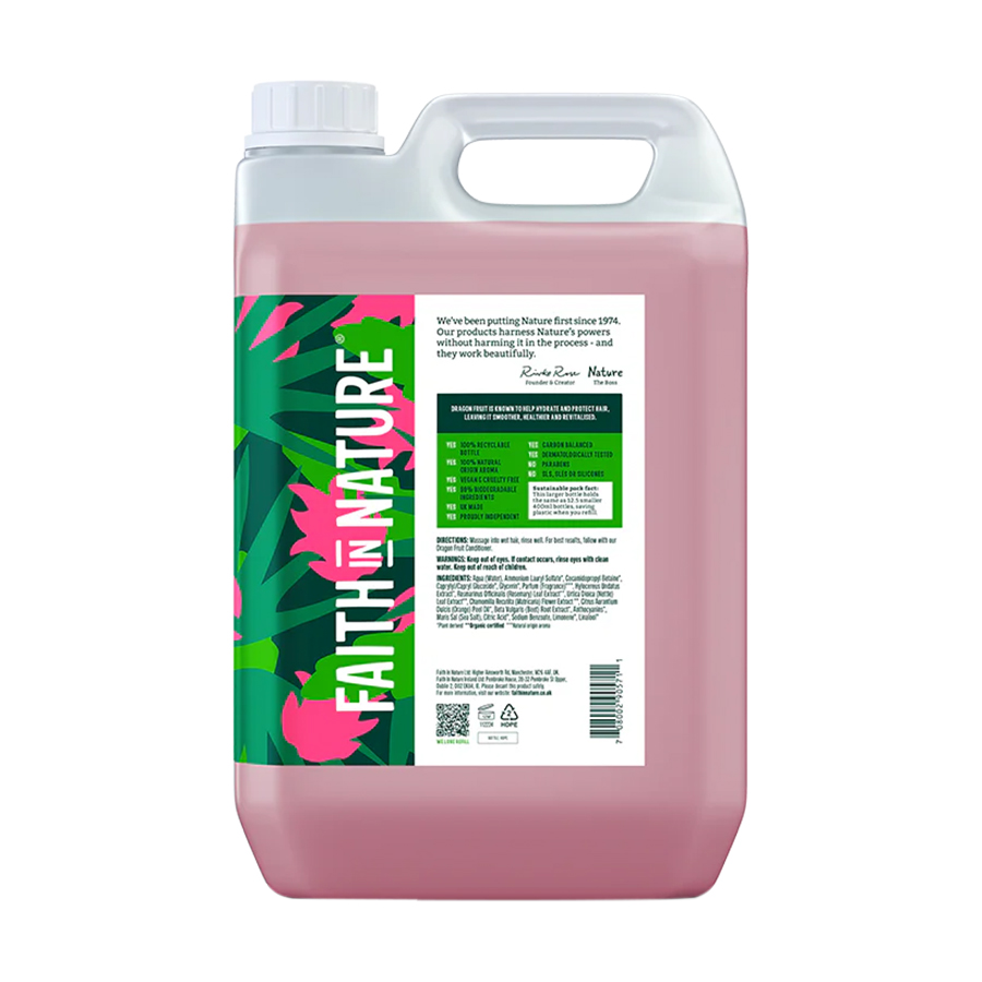 Шампунь Faith In Nature Revitalising Shampoo для жирного волосся та шкіри голови, з фруктом дракона, 5 л